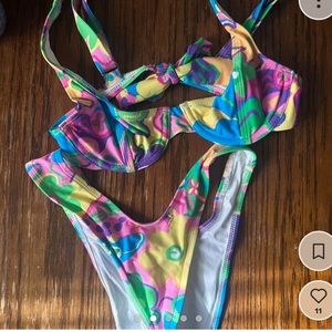 Retro Snrklbr swimwear bikini set